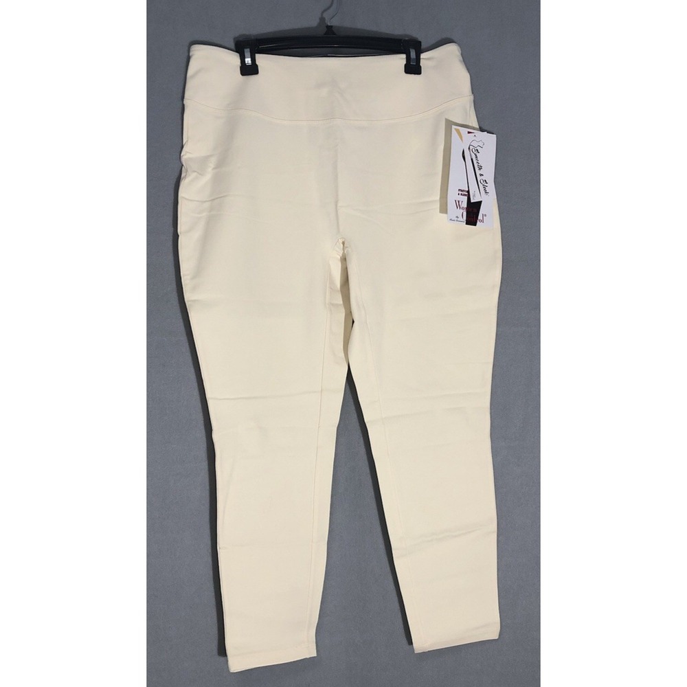 Women with Control Fresh Cream Tummy Control Smooth & Sleek Leggins Sz L NEW